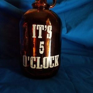 Brown glass jug, It's 5 O'Clock